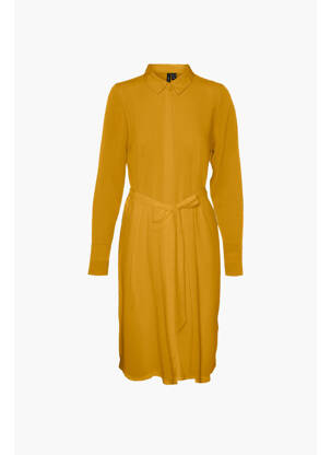Robe mi-longue jaune VERO MODA femme