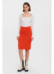 Jupe mi-longue rouge VERO MODA pour femme seconde vue