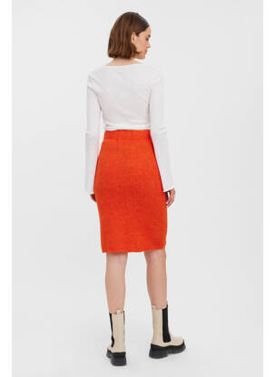 Jupe mi-longue rouge VERO MODA femme