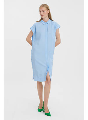 Robe mi-longue bleu VERO MODA femme