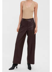 Pantalon large marron VERO MODA pour femme seconde vue