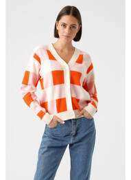 Gilet manches longues orange VERO MODA femme