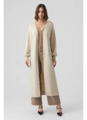 Gilet manches longues beige VERO MODA pour femme seconde vue