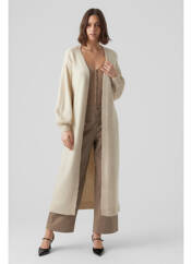 Gilet manches longues beige VERO MODA pour femme seconde vue