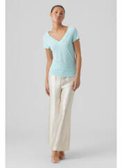 T-shirt bleu VERO MODA pour femme seconde vue