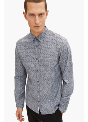 Chemise manches longues gris TOM TAILOR homme