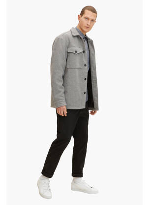 Chemise manches longues gris TOM TAILOR homme