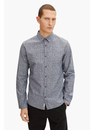 Chemise manches longues gris TOM TAILOR homme