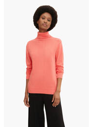 Pull col roulé rose TOM TAILOR femme