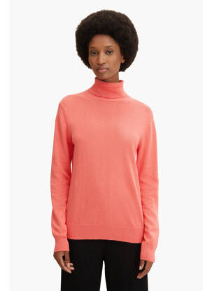 Pull col roulé rose TOM TAILOR femme