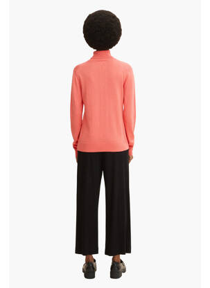 Pull col roulé rose TOM TAILOR femme