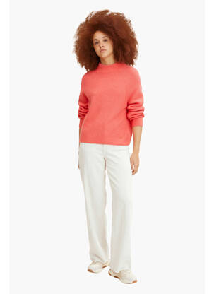 Pull col roulé rose TOM TAILOR femme