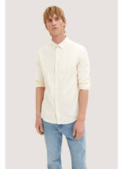 Chemise manches longues beige TOM TAILOR pour homme seconde vue