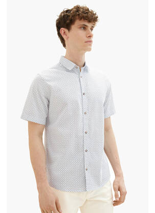 Chemise manches courtes blanc TOM TAILOR pour homme