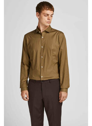 Chemise manches longues vert JACK & JONES pour homme