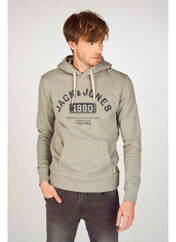 Sweat-shirt à capuche gris JACK & JONES pour homme seconde vue