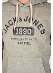 Sweat-shirt à capuche gris JACK & JONES pour homme seconde vue