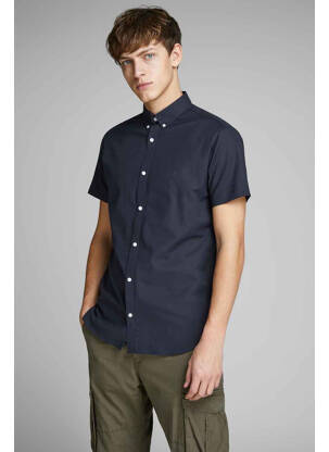 Chemise manches longues bleu JACK & JONES pour homme