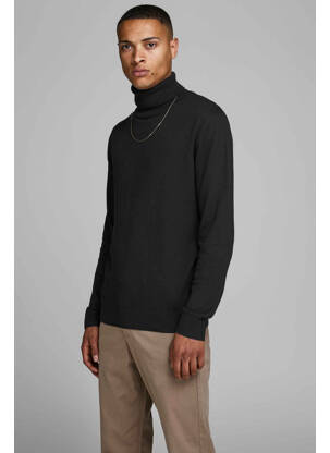 Pull col roulé noir JACK & JONES homme