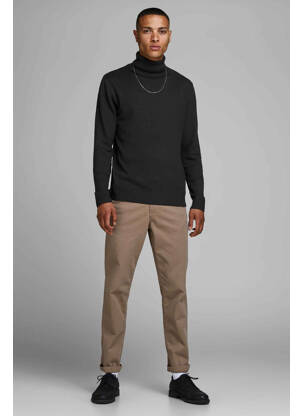 Pull col roulé noir JACK & JONES homme