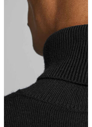 Pull col roulé noir JACK & JONES homme