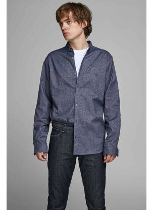 Chemise manches longues bleu JACK & JONES homme