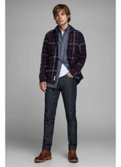Chemise manches longues bleu JACK & JONES pour homme seconde vue