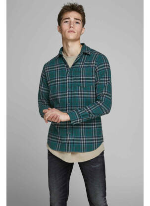 Chemise manches longues vert JACK & JONES homme