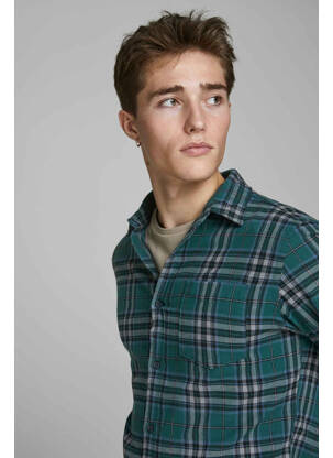 Chemise manches longues vert JACK & JONES homme