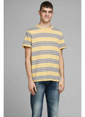 T-shirt jaune JACK & JONES pour homme seconde vue
