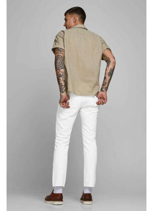 Jeans coupe droite blanc JACK & JONES homme
