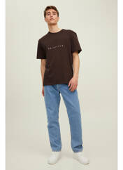 T-shirt marron JACK & JONES pour homme seconde vue