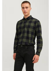 Chemise manches longues vert JACK & JONES pour homme seconde vue
