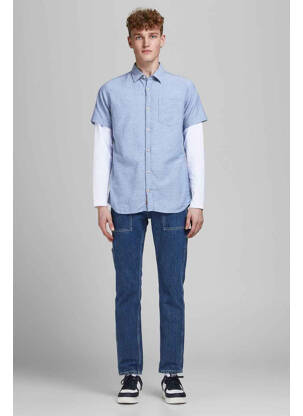 Chemise manches courtes bleu JACK & JONES homme
