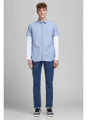 Chemise manches courtes bleu JACK & JONES pour homme seconde vue