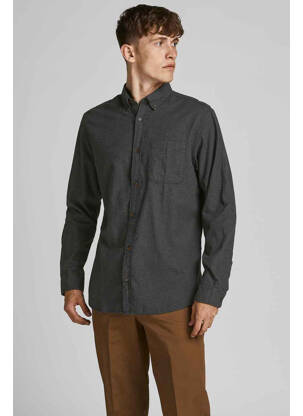 Chemise manches longues gris JACK & JONES pour homme