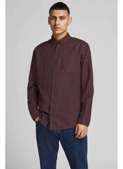 Chemise manches longues rouge JACK & JONES pour homme seconde vue