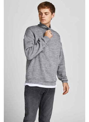 Sweat-shirt gris JACK & JONES pour homme
