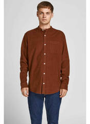 Chemise manches longues marron JACK & JONES pour homme seconde vue