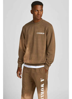 Sweat-shirt marron JACK & JONES homme