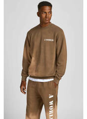 Sweat-shirt marron JACK & JONES pour homme seconde vue