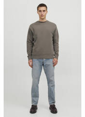 Sweat-shirt marron JACK & JONES pour homme seconde vue