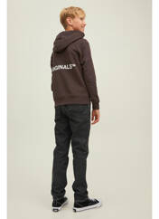 Sweat-shirt marron JACK & JONES pour garçon seconde vue