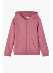 Sweat-shirt à capuche rose NAME IT pour fille seconde vue