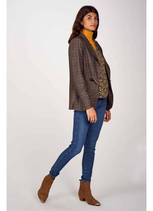 Pull col roulé jaune MORGAN femme