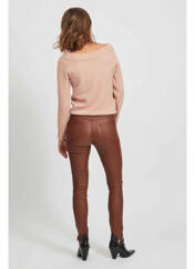 Pantalon slim marron VILA pour femme seconde vue