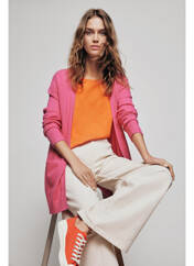 Gilet manches longues rose VILA pour femme seconde vue