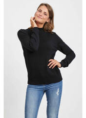 Pull col roulé noir VILA pour femme seconde vue