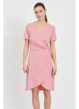 Robe mi-longue rose VILA femme