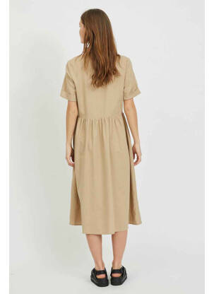 Robe mi-longue beige VILA femme